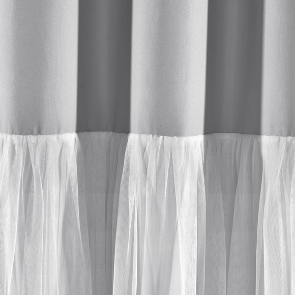 Lush Decor Tulle Skirt Colorblock Window Curtains - Picture 3 of 7